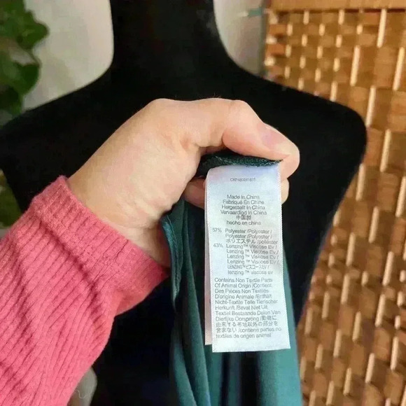 Madewell Shift Mini Dress in a Satin Dark Forrest Green - Picture 10 of 12